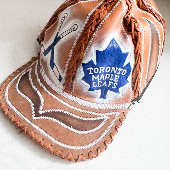 Hand painted Leather Toronto Blue Jays Baseball Cap Hat - Picture 5 of 8